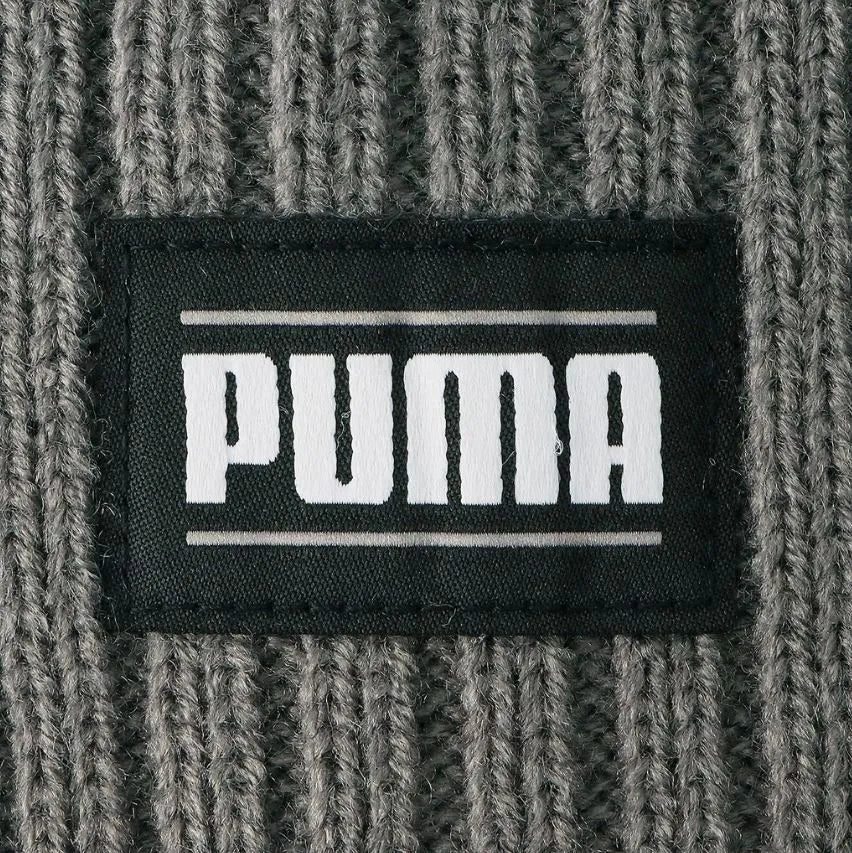 Gorro de invierno puma ribbed classic cuff beanie gris fuerte
