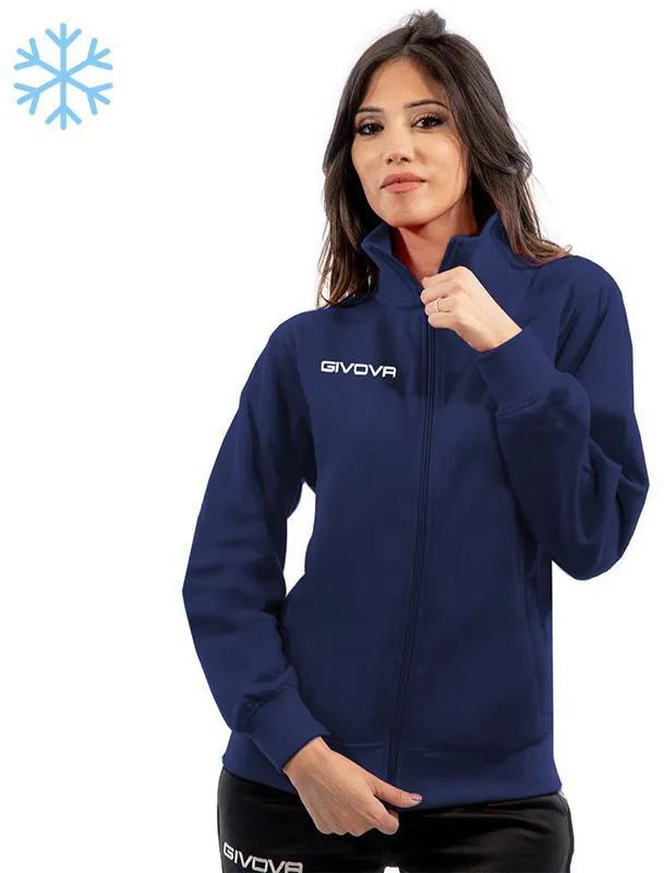 Sudadera givova freetime unisex azul marino s