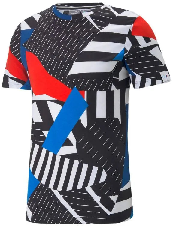 Puma Bmw Mms Aop Jr Kinder T-Shirt Schwarz