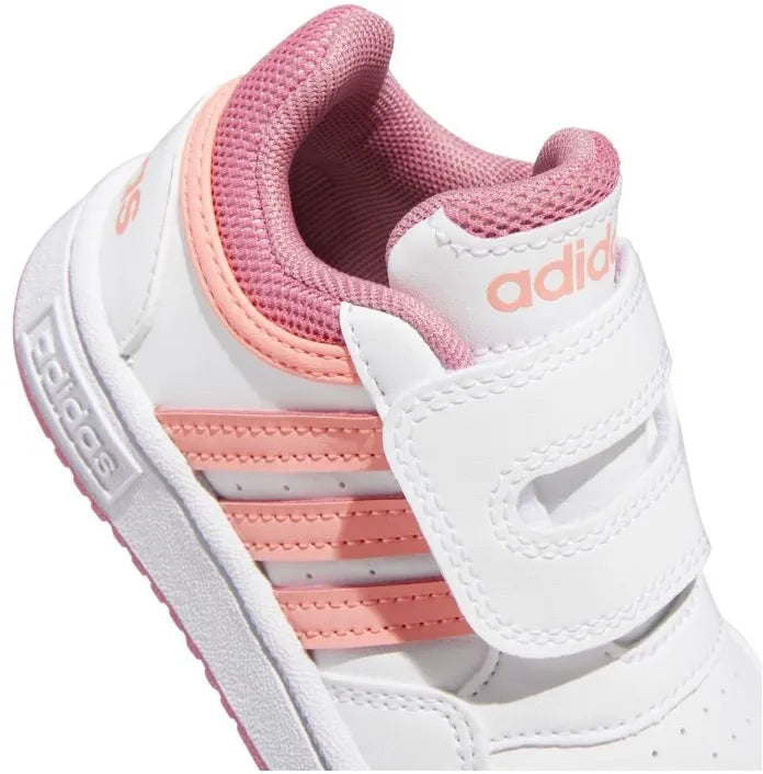 Buty Dziecięce Adidas Jr Hoops Biało-różowe Białe