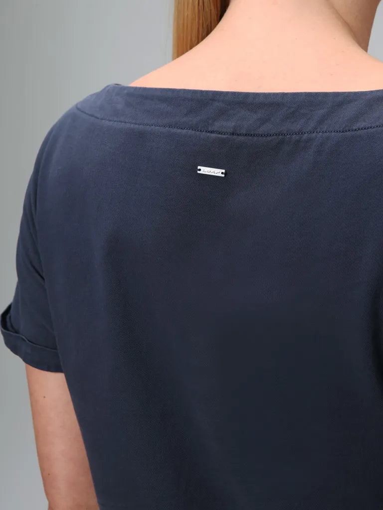 Damekjole sløjfe dikla dblu blå xs