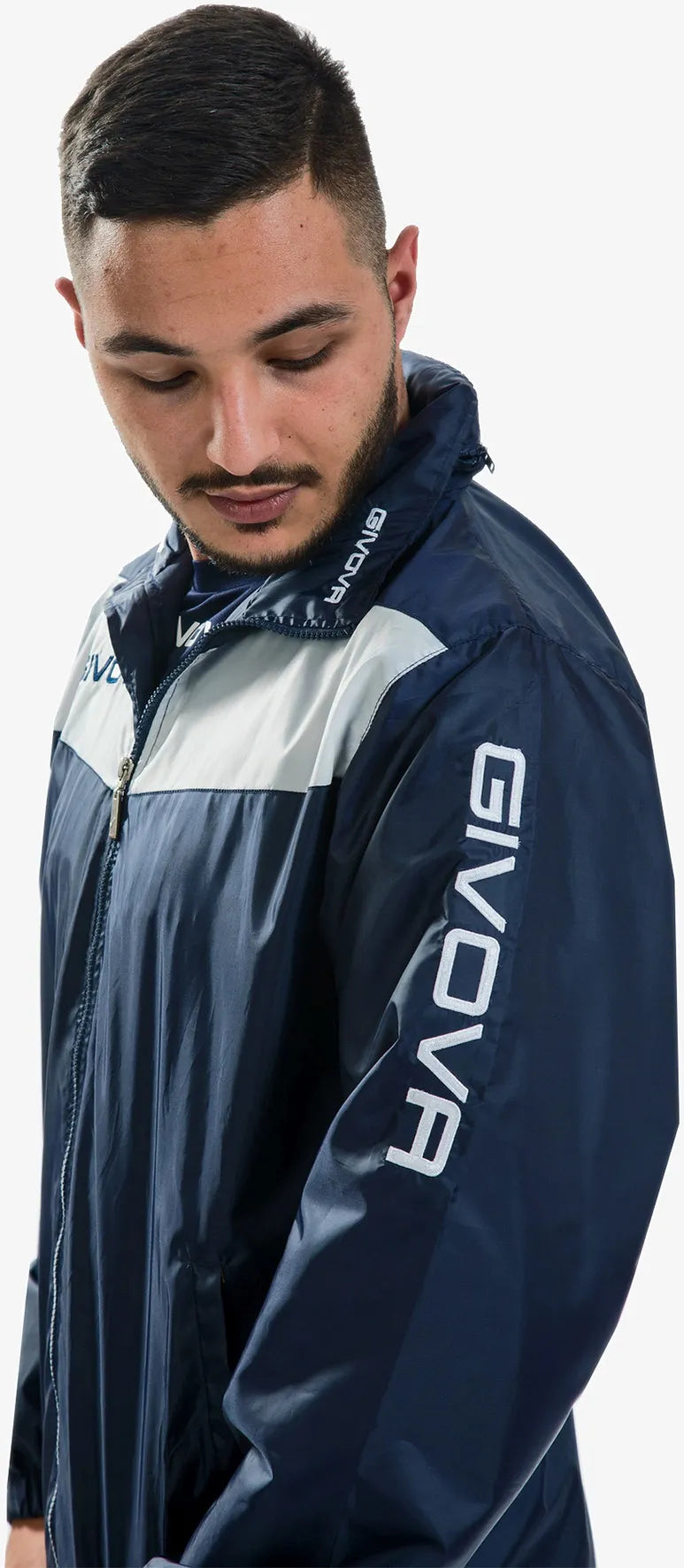Kurtka sportowa Givova Rain Blue-bianco Blue