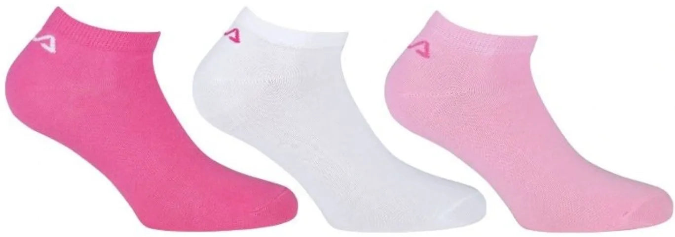 Calzini Fila Sneaker Confezione da 3 paia-pnk-dpnk Rosa 39-42