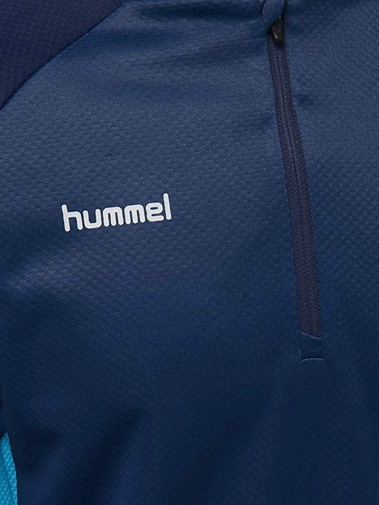 Moletom masculino hummel tech move meio zíper azul2 azul xs