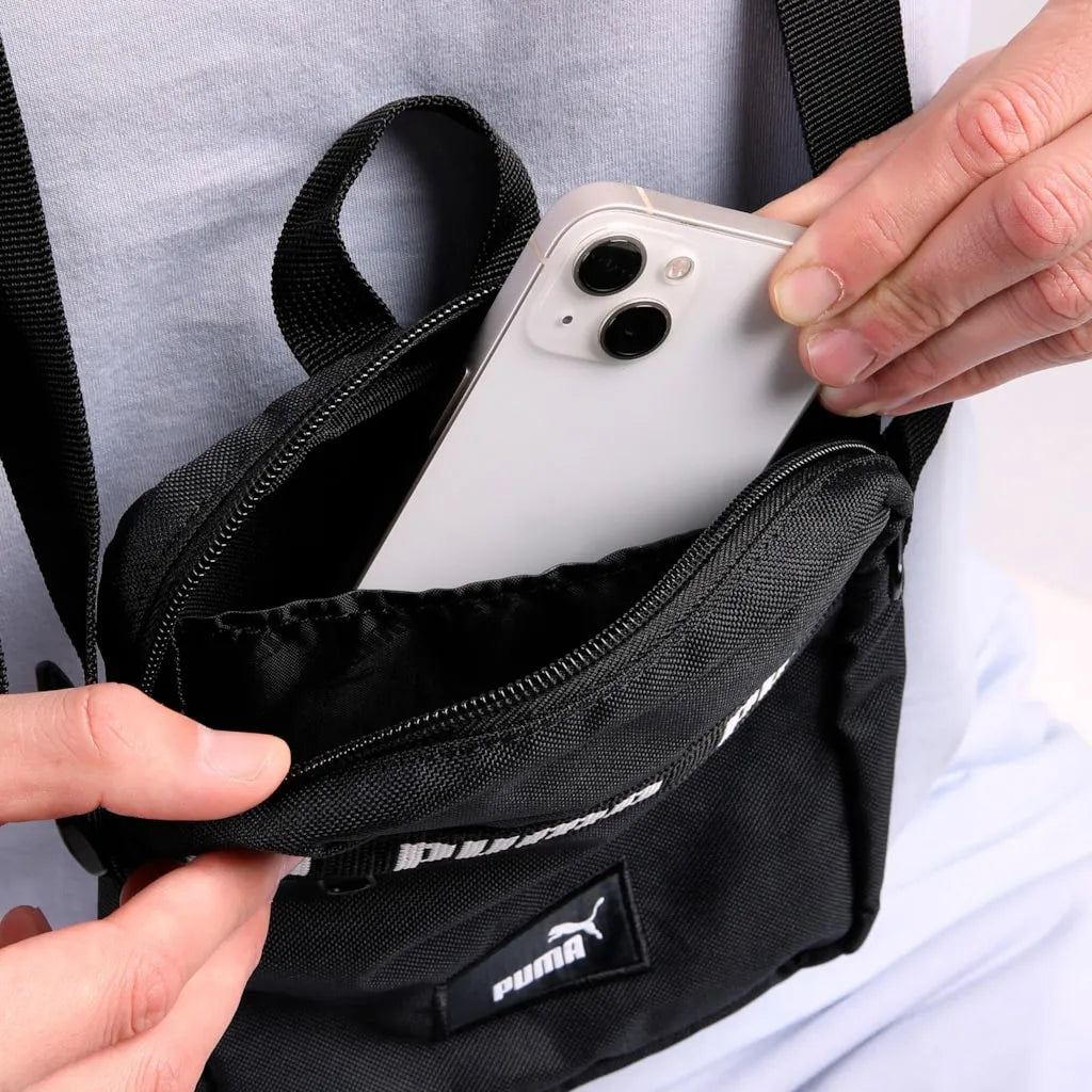 Borsa a tracolla portatile Puma Phase Tape Nera