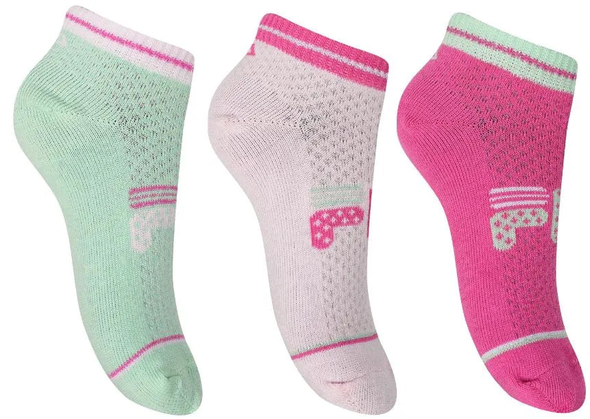 Fila Socks 3-pack Jr Girl Quarter Lipstick Mix 35-38