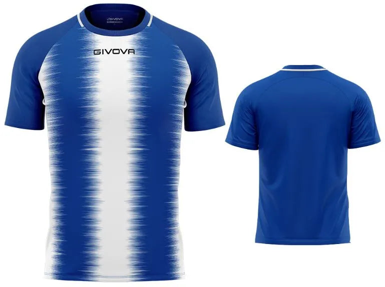 Sport póló Givova Stripe Royal-white Blue