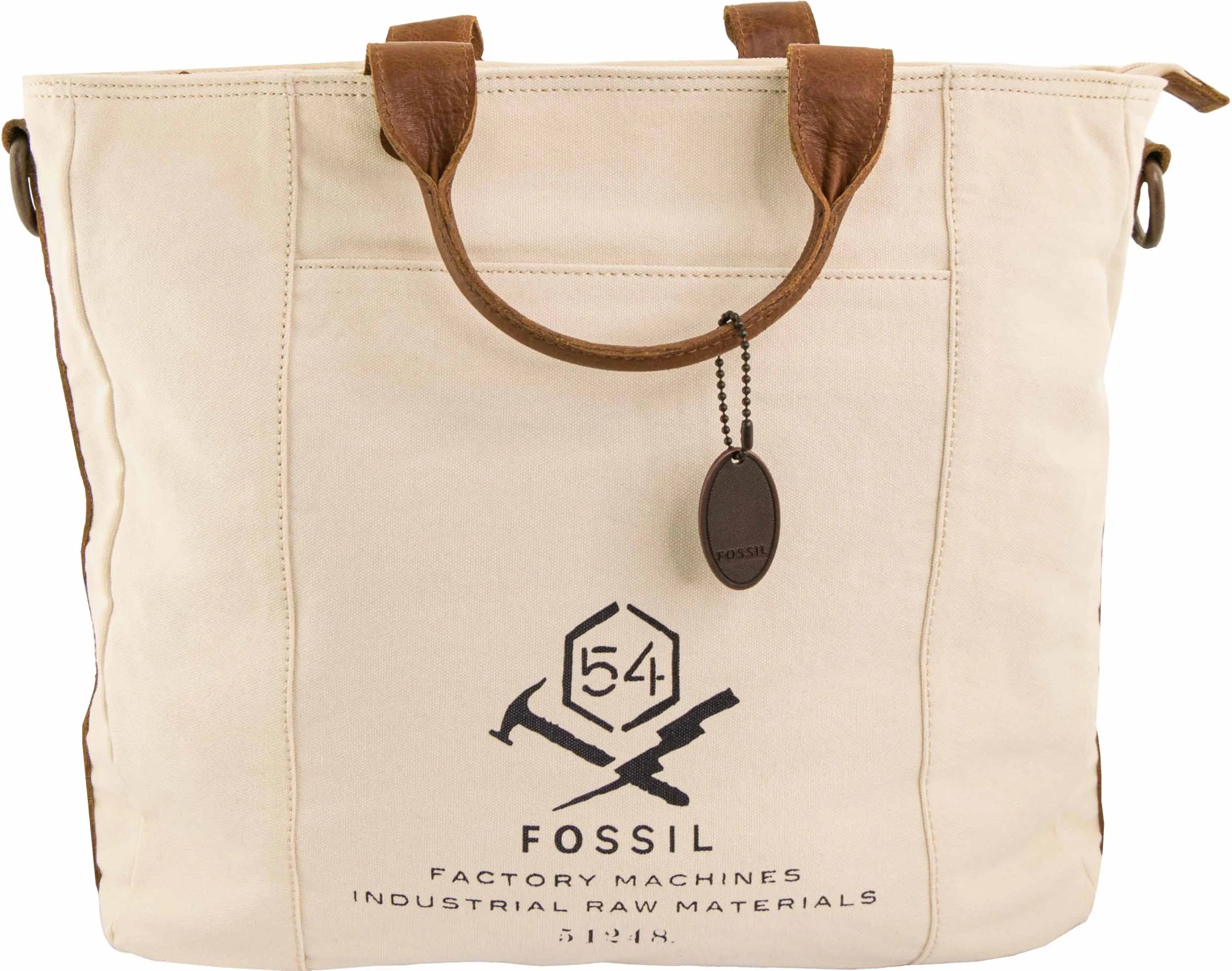 Torba Fossil Męska torba na ramię Carrier Utility Beżowa Biała