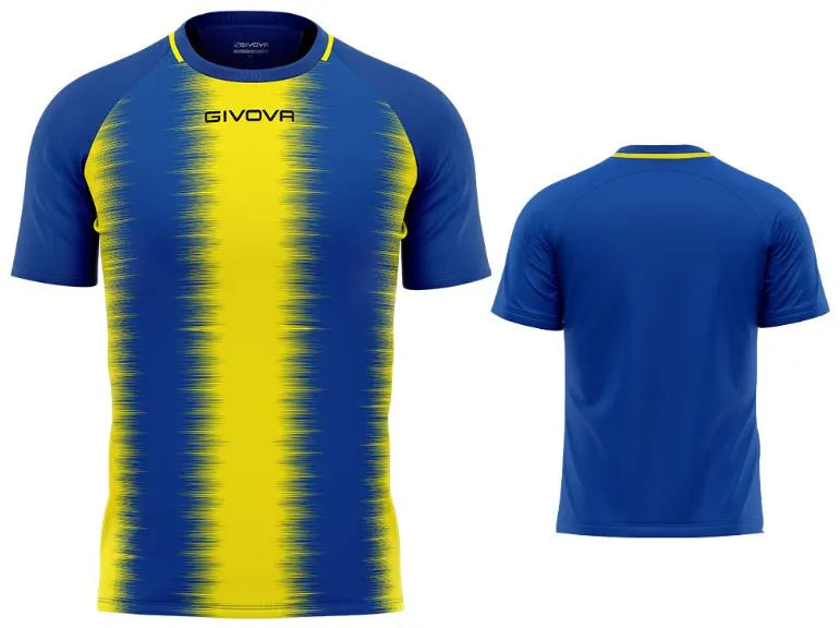 Sports T-shirt Givova Stripe Royal-gul Blå