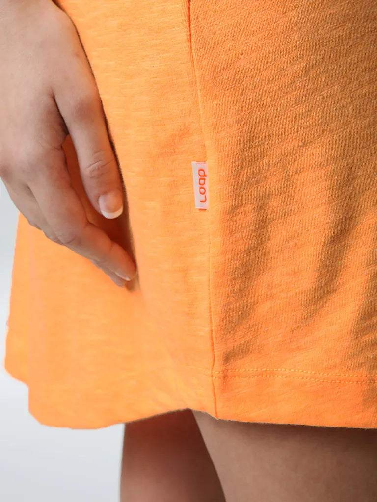 Women's Sports Dress Loap Blouse Orange