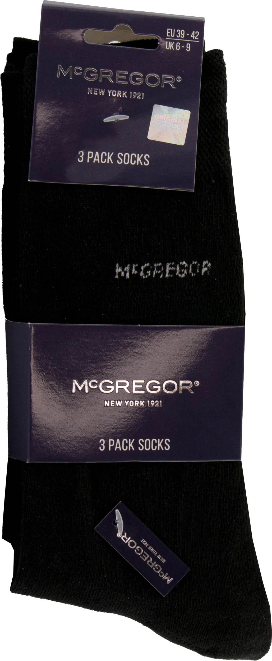 Calzini McGregor Confezione da 3 Neri 39-42