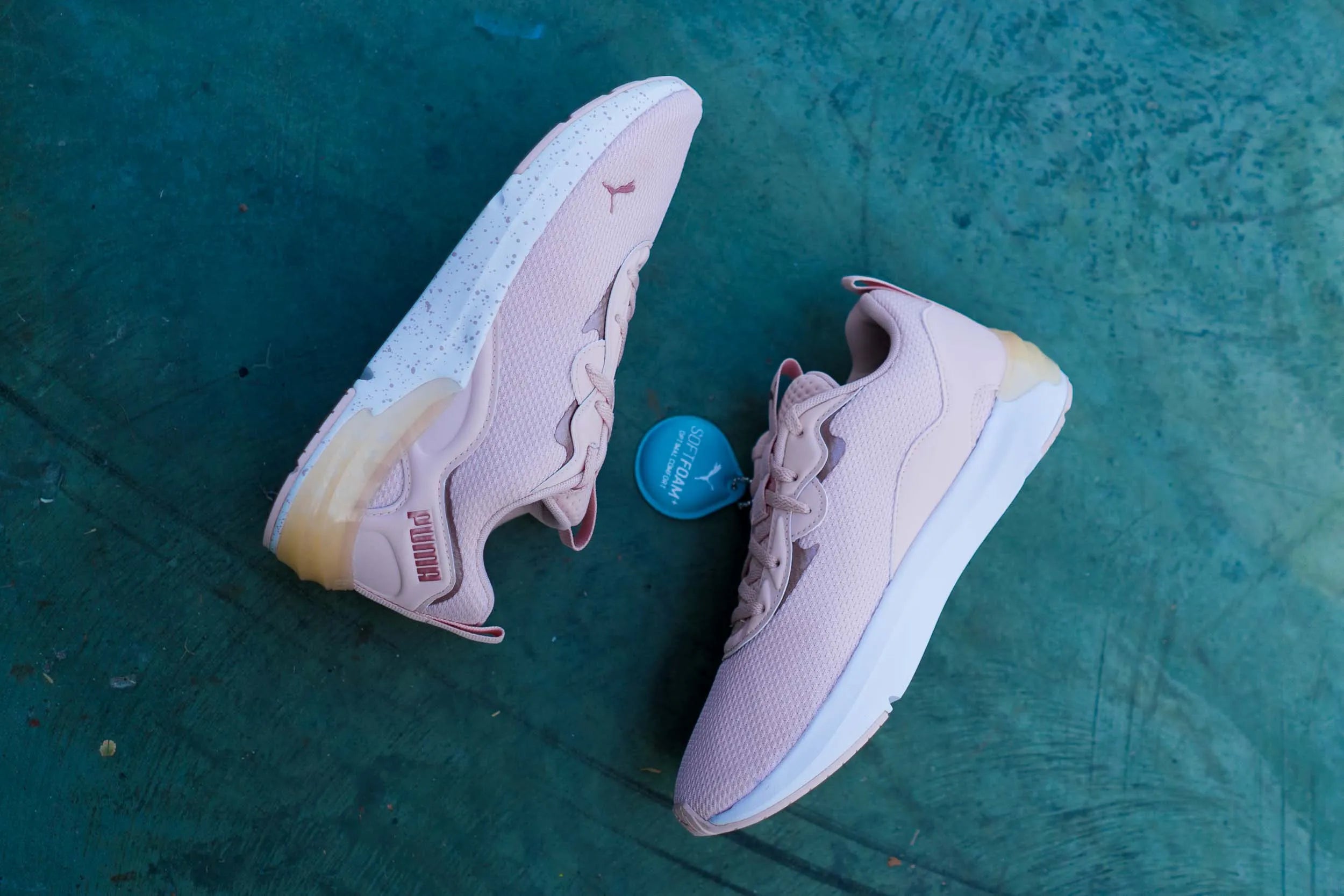 Damskie Buty Sportowe Puma Wms Cell Initiate Speckle Lotus Białe Różowe