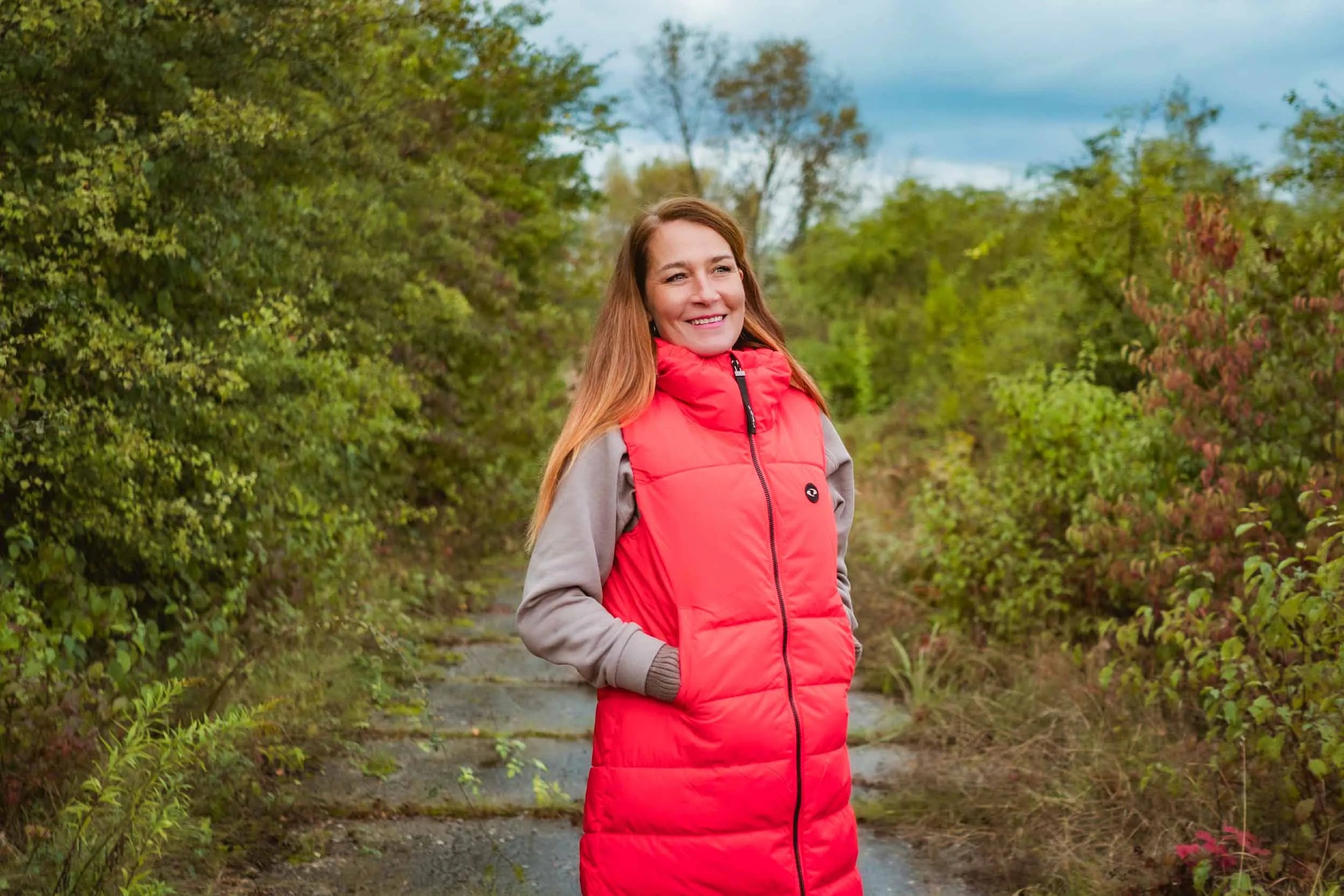 Damesvest loap tamaja rood xs