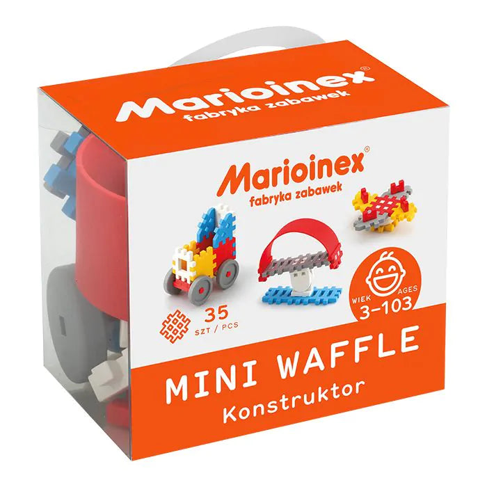 Мини вафла Marioinex - Конструктор 35 бр Син