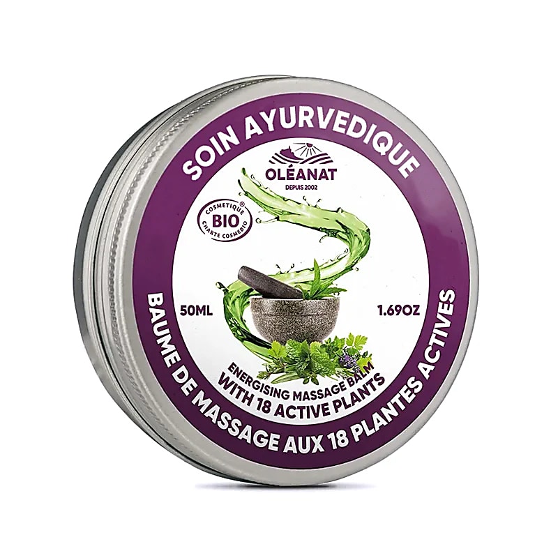 Ájurvédský masážní balzám 18 ajurvédských bylin organických - 50 ml