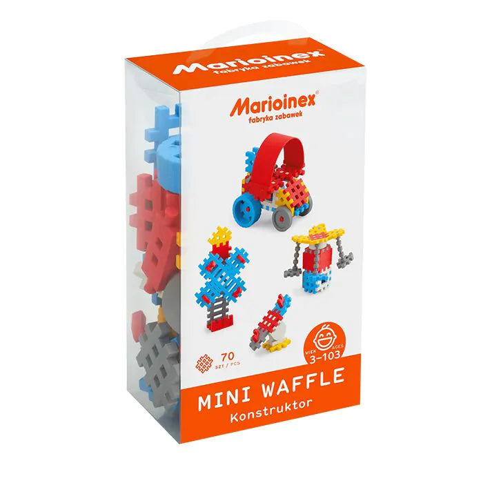 Мини вафла Marioinex - Конструктор 70 бр Син