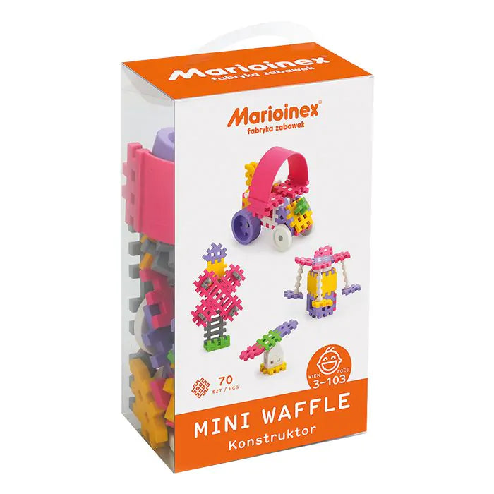 Marioinex Mini Waffle - 70 Piezas Constructor Rosa