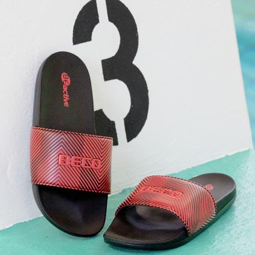Beco Unisex Slides | Rød/sort