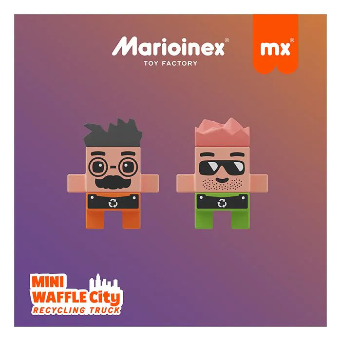 Мини вафла Marioinex - камион за рециклиране 148 бр