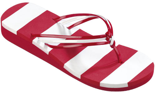 Chanclas Beco Mujer | rojo/blanco