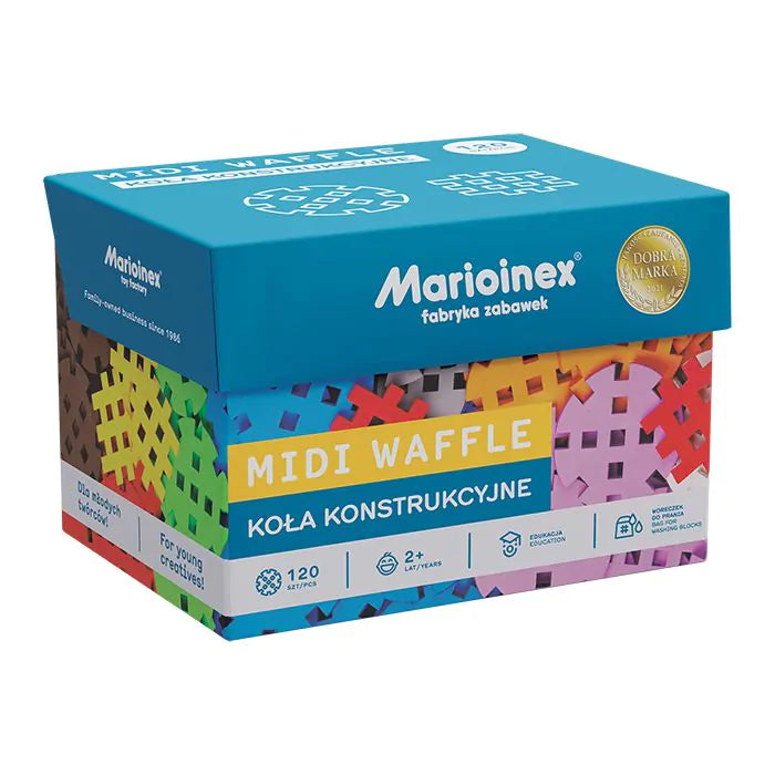 Marioinex Midi Waffle Construction Wheels 120 бр