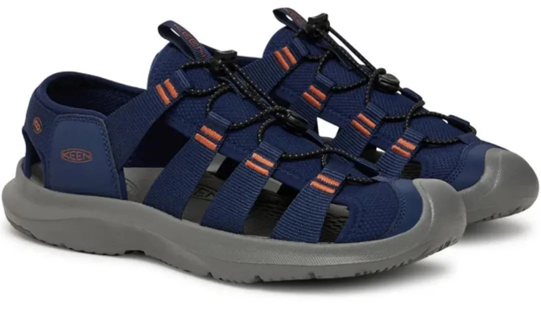 Herenschoenen Keen Men Seanik H2 Naval Academy/Gold Flame Zwart 44.5