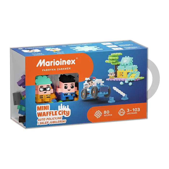 Мини вафла Marioinex - Градска полицейска кола и бижута