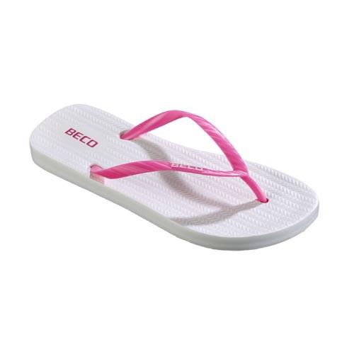 Beco Damesslippers Sunshine | Wit/roze