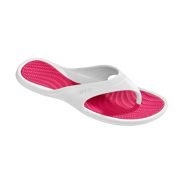 Chanclas Beco Mujer | Blanco/rosa