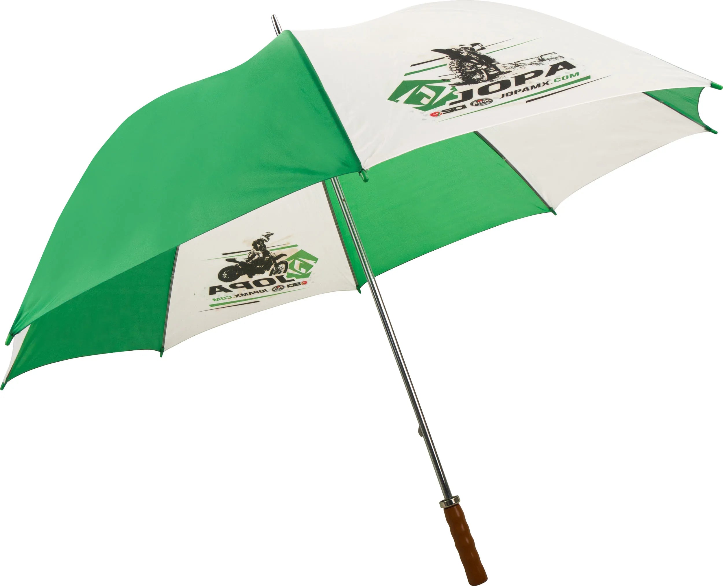 Impliva Paraplu Groen-wit Moto1 Groen