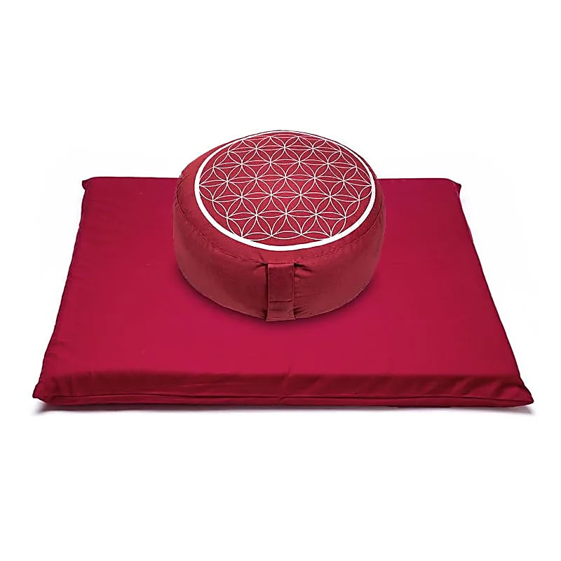 Meditačná súprava Flower Of Life Red - 65x65cm; 1247 g