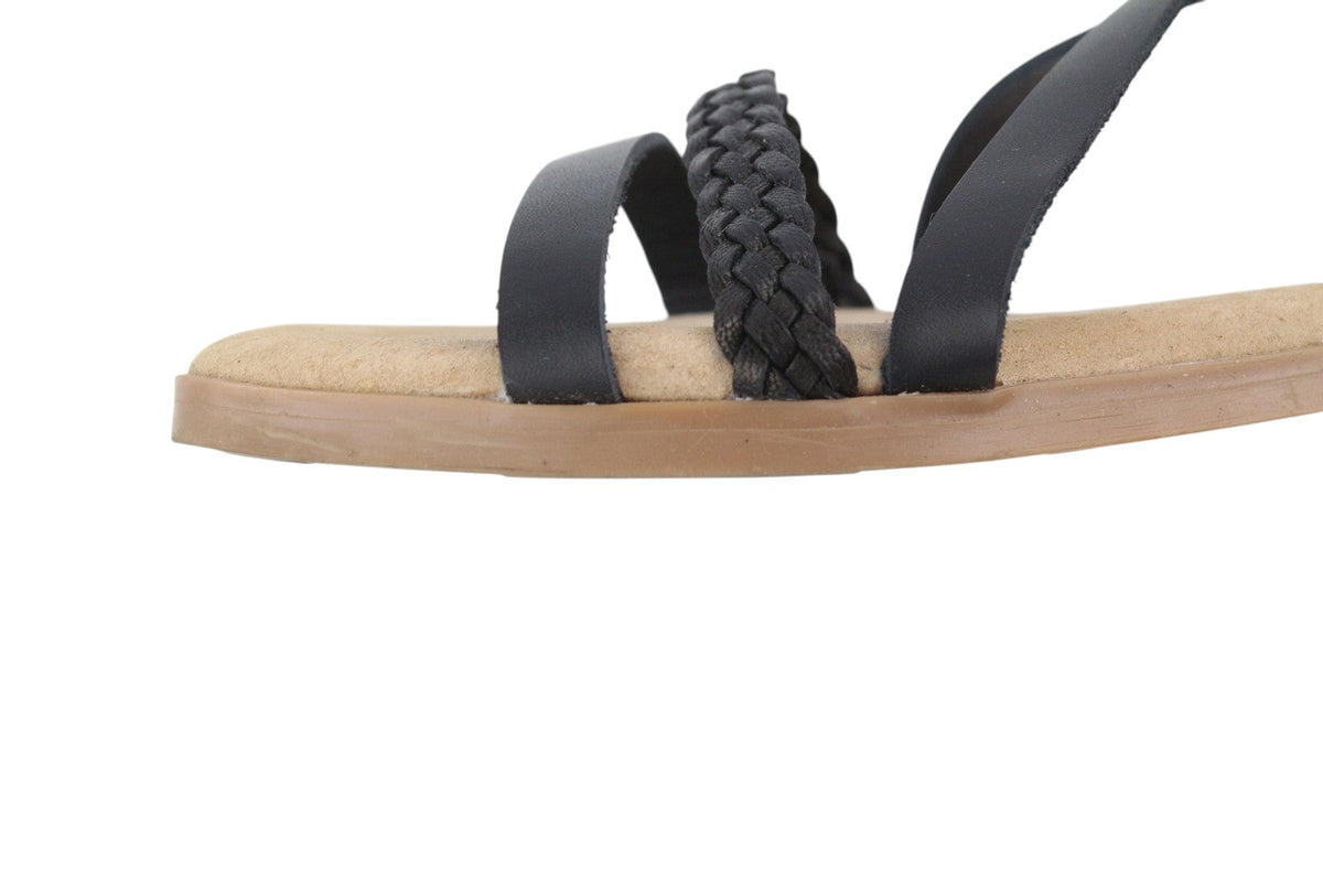 Black Leather Sandals