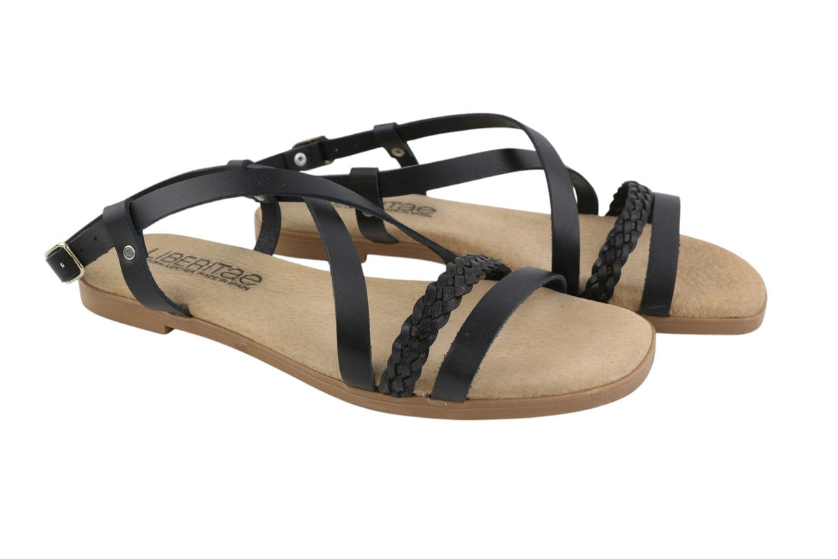 Black Leather Sandals