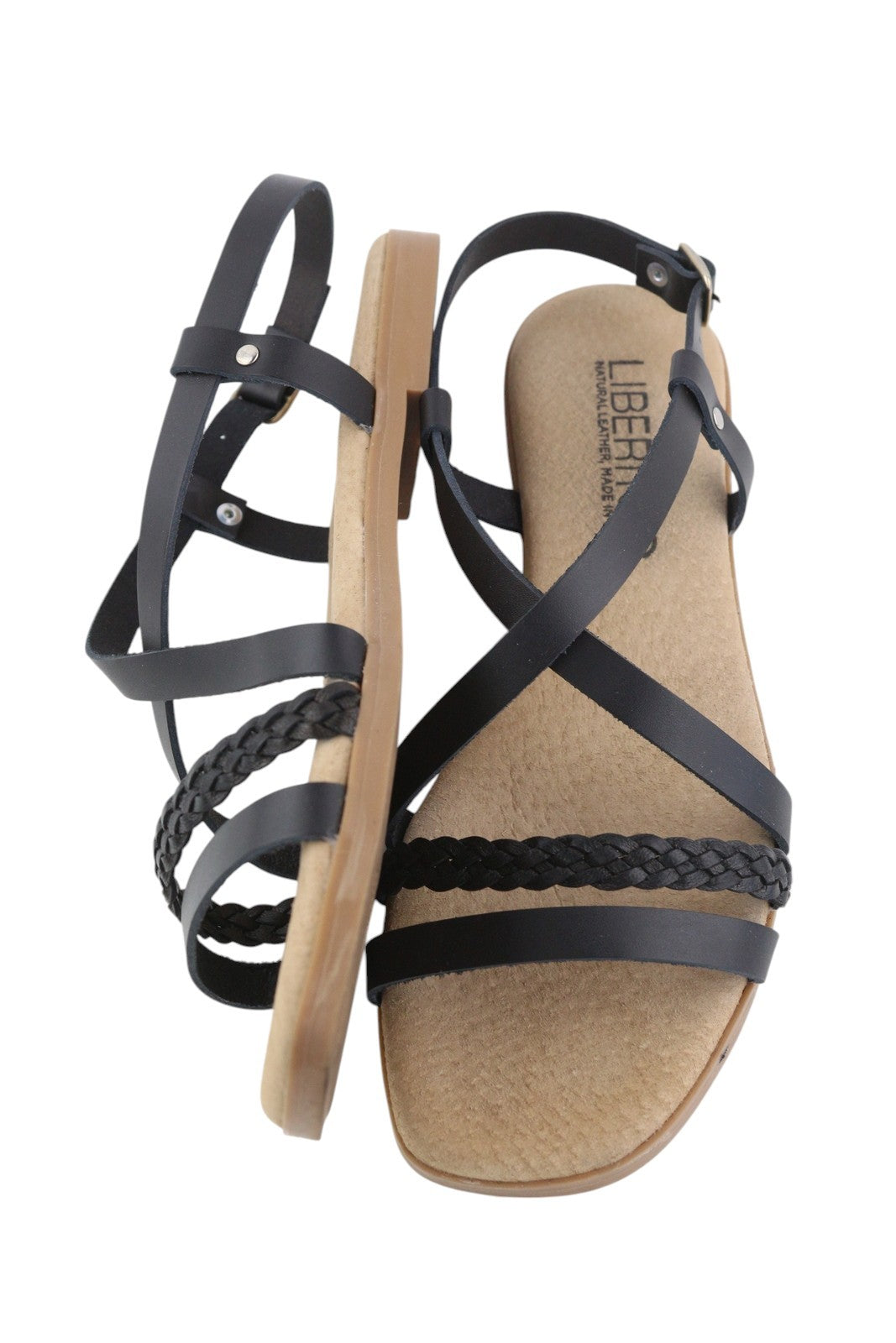 Black Leather Sandals