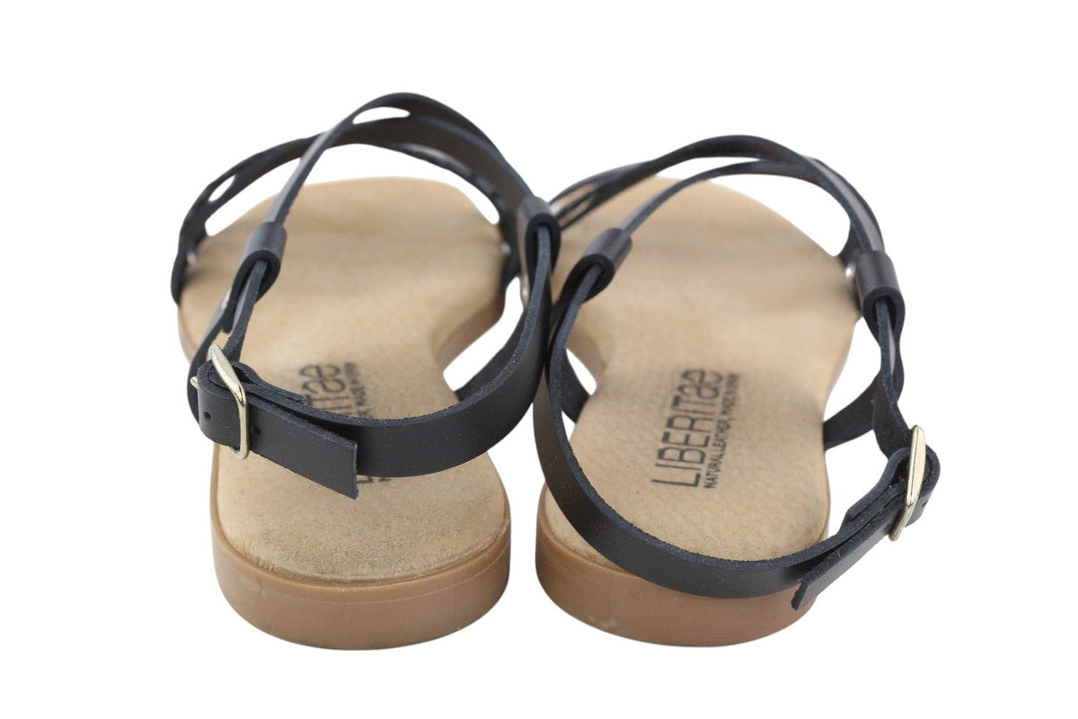 Black Leather Sandals