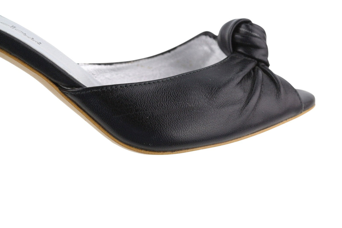 Black Leather Heels