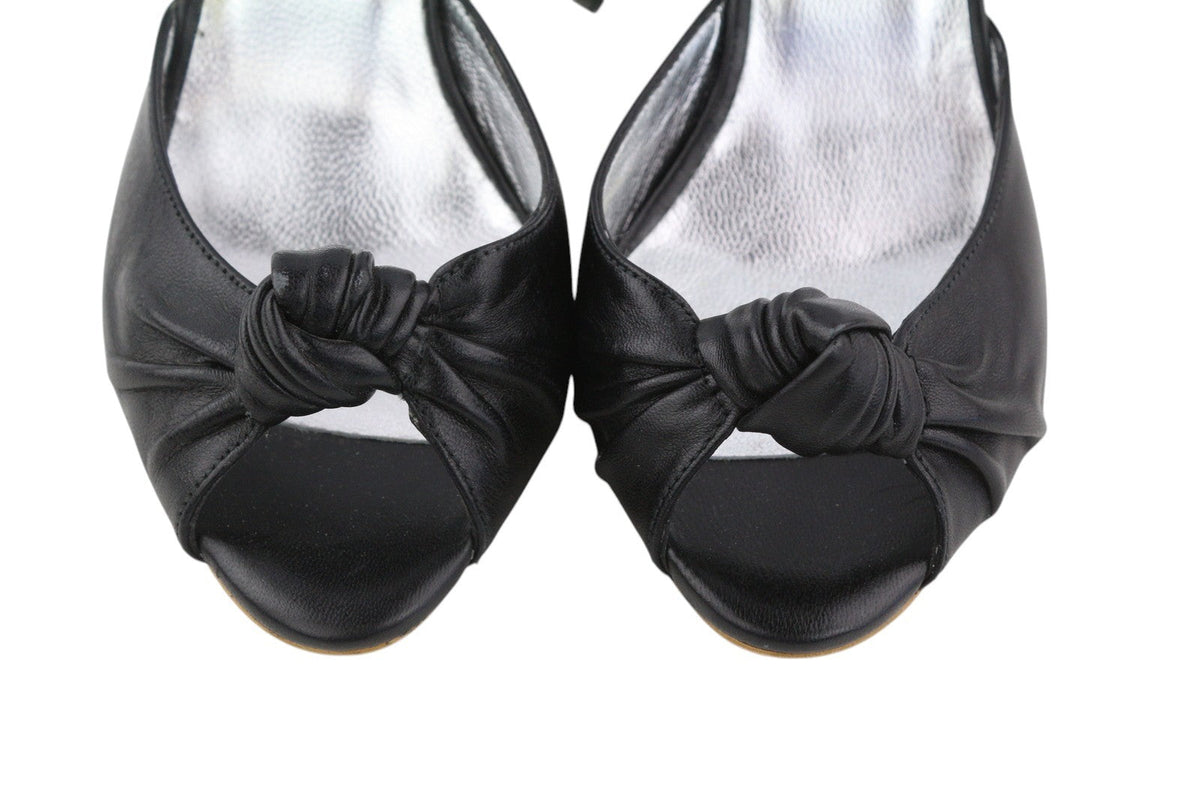 Black Leather Heels