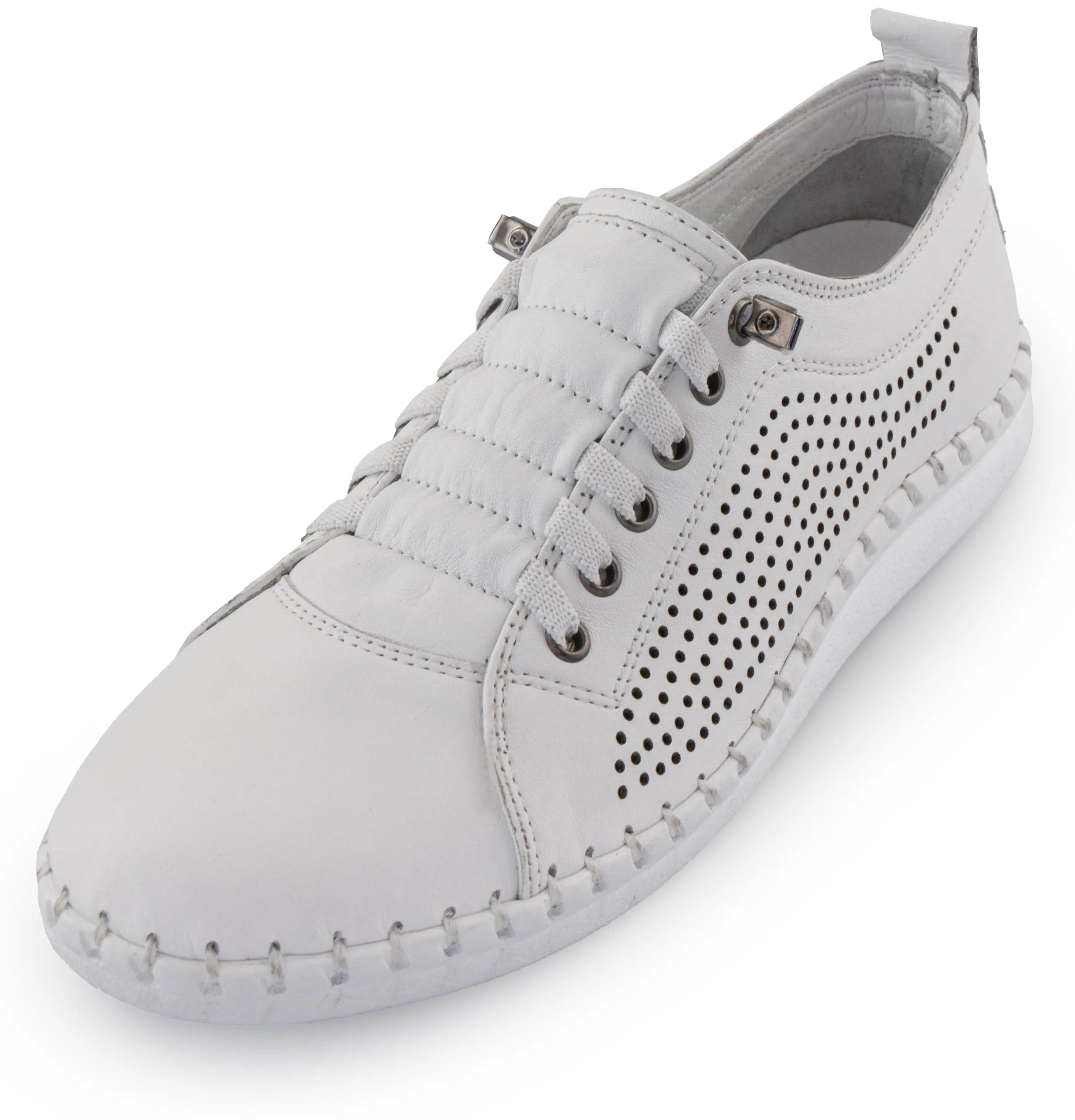 Women's Leather Shoes Nell Perform White
