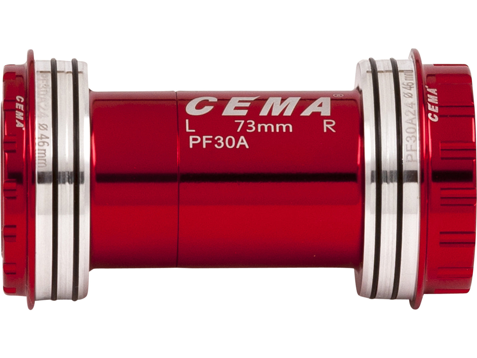 Cema Bottom Bracket Pf30a Cannondale Asymmetric Interlock Red