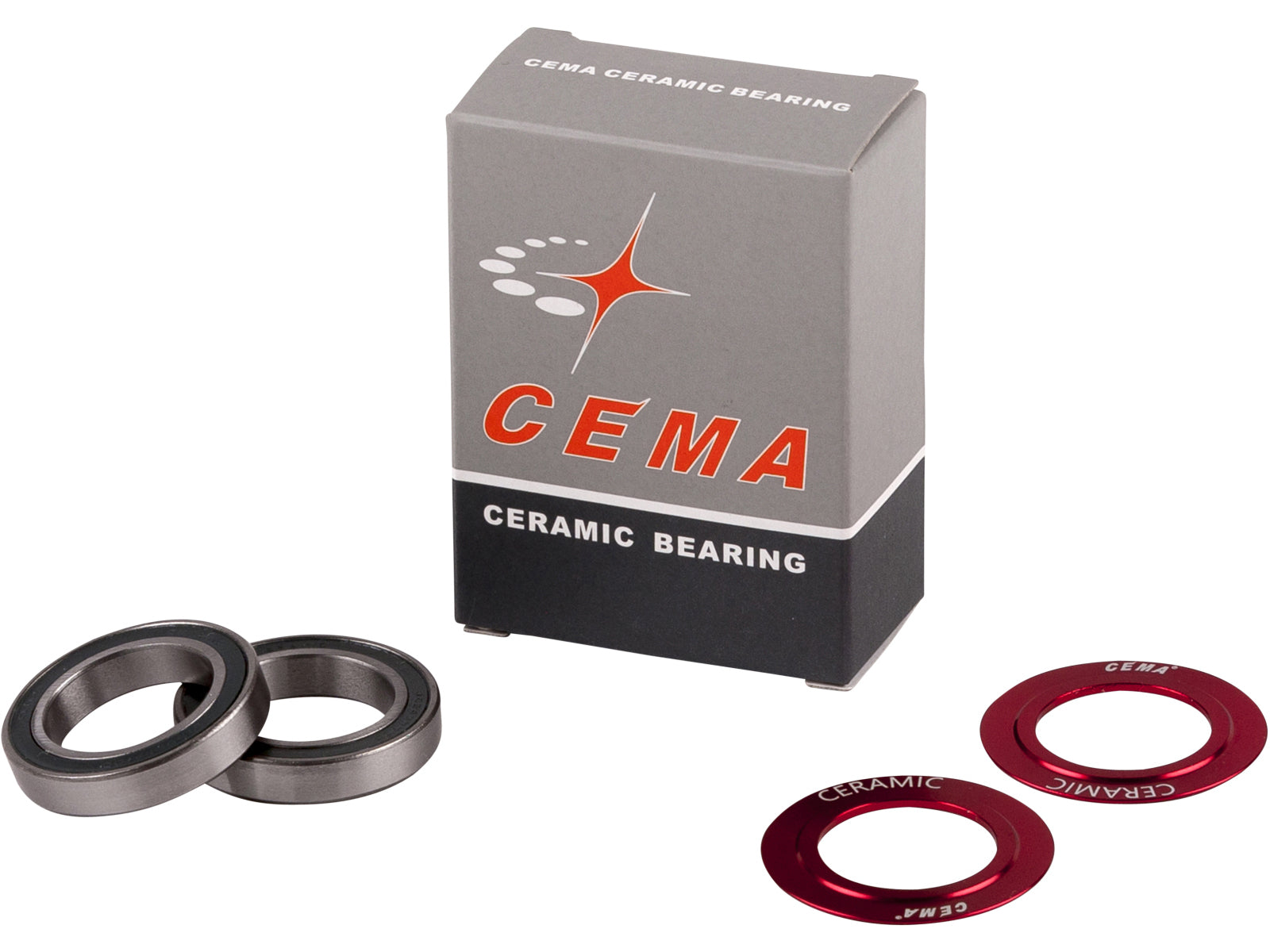 Cema Replacement Bearing Kit For Cema Bottom Brackets Red