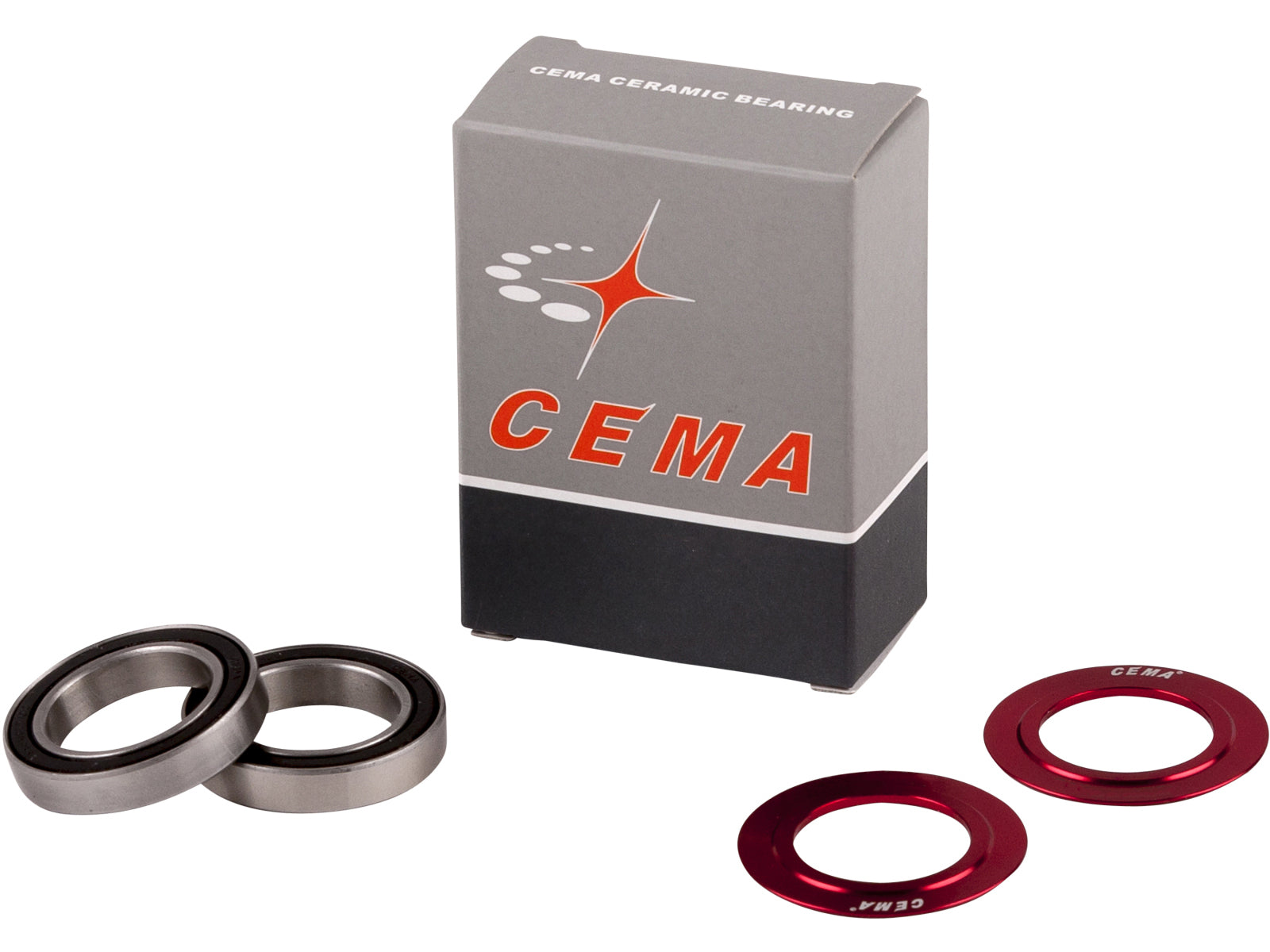 Cema Replacement Bearing Kit For Cema Bottom Brackets Red