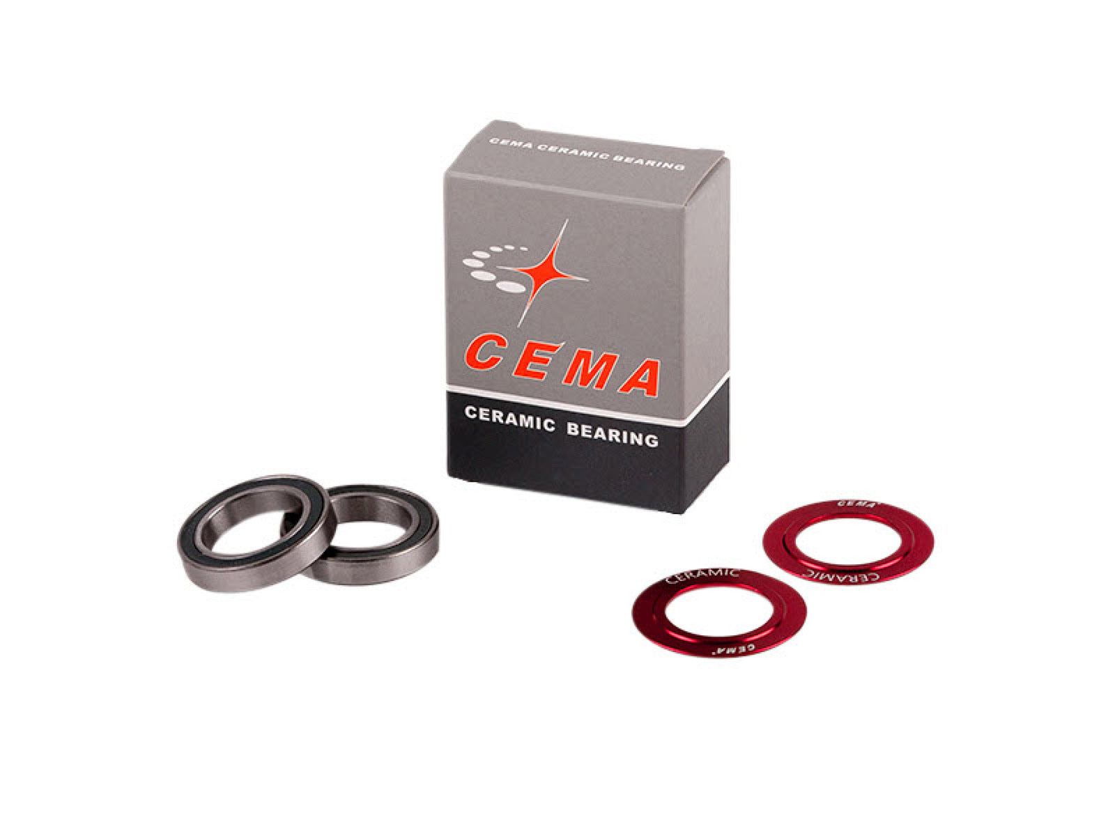Cema Replacement Bearing Kit For Cema Bottom Brackets Red