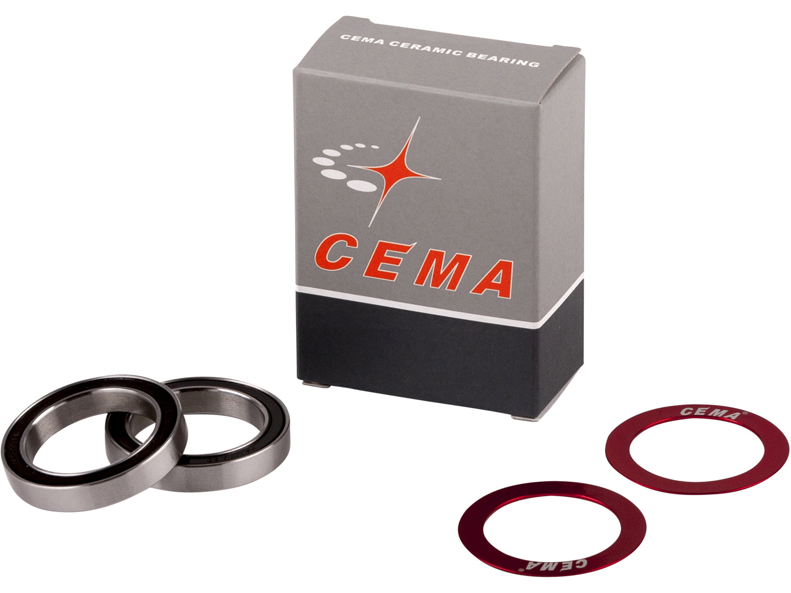 Cema Replacement Bearing Kit For Cema Bottom Brackets Red