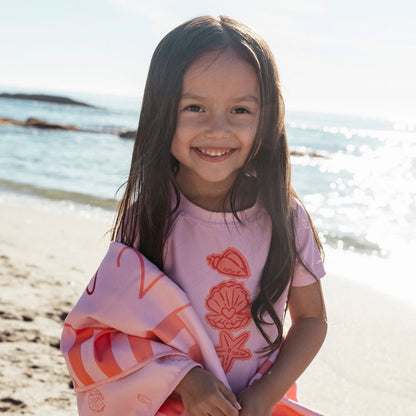 Swim Essentials Zwemshirt met korte mouwen - Roze - Coastal Charm