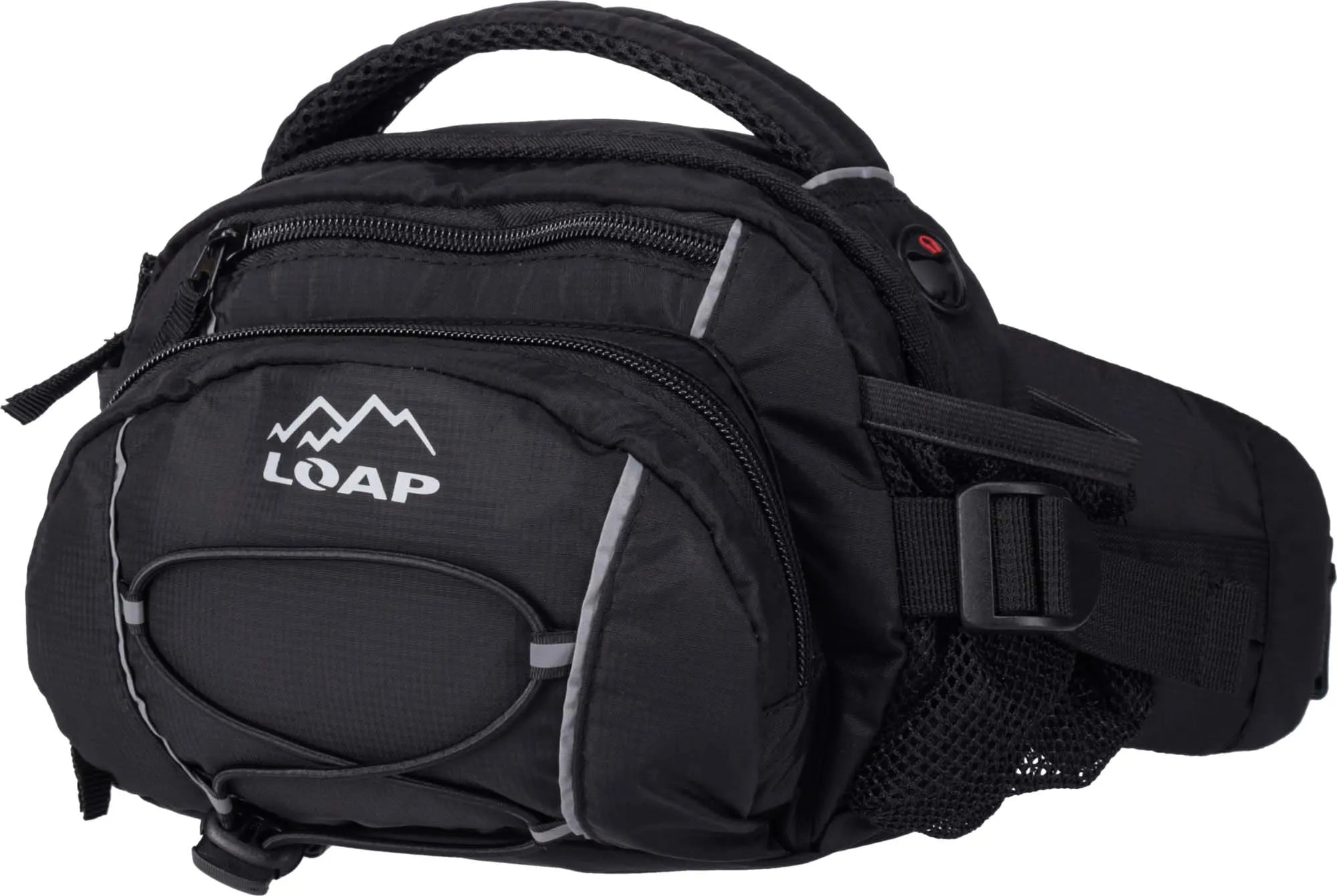 Lúb gíoró mála waist hiking dubh