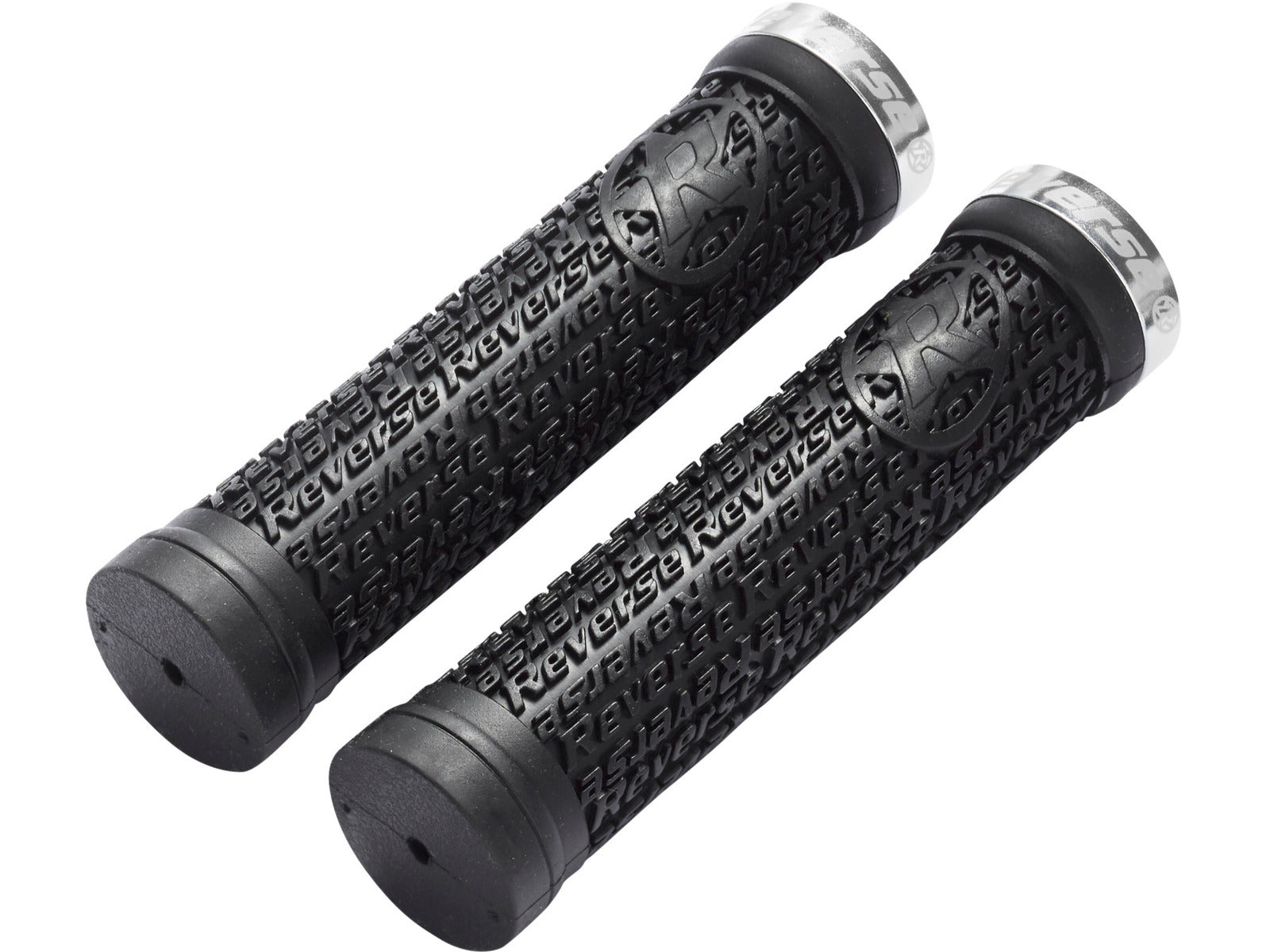 Reverse Grips Stamp Single Lock On Ø30 X 135 Mm Black-silver