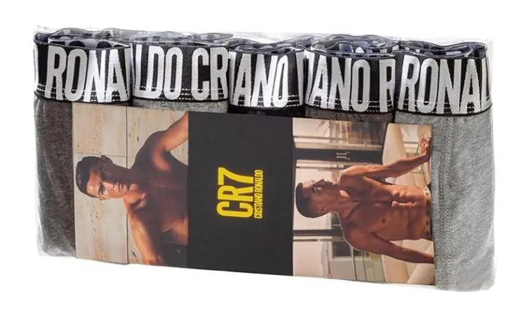 Dornálaithe cr7 fir cristiano ronaldo boxershort 5-pacáiste antraicít liath l