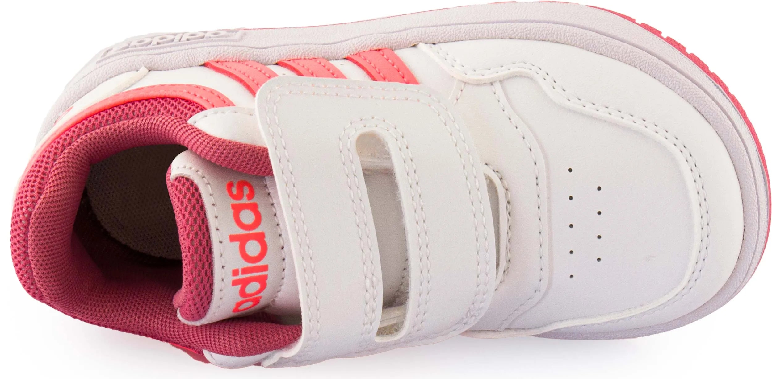 Buty Dziecięce Adidas Jr Hoops Biało-różowe Białe