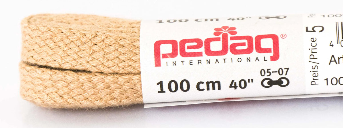 Sznurowadła Pedag Płaskie Szerokie 100 cm Beżowe