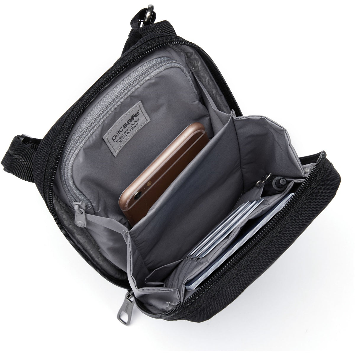 Pacsafe Rfidsafe Tech Crossbody Jet Black